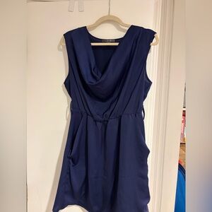 Forever 21 Navy Draped Mini Dress